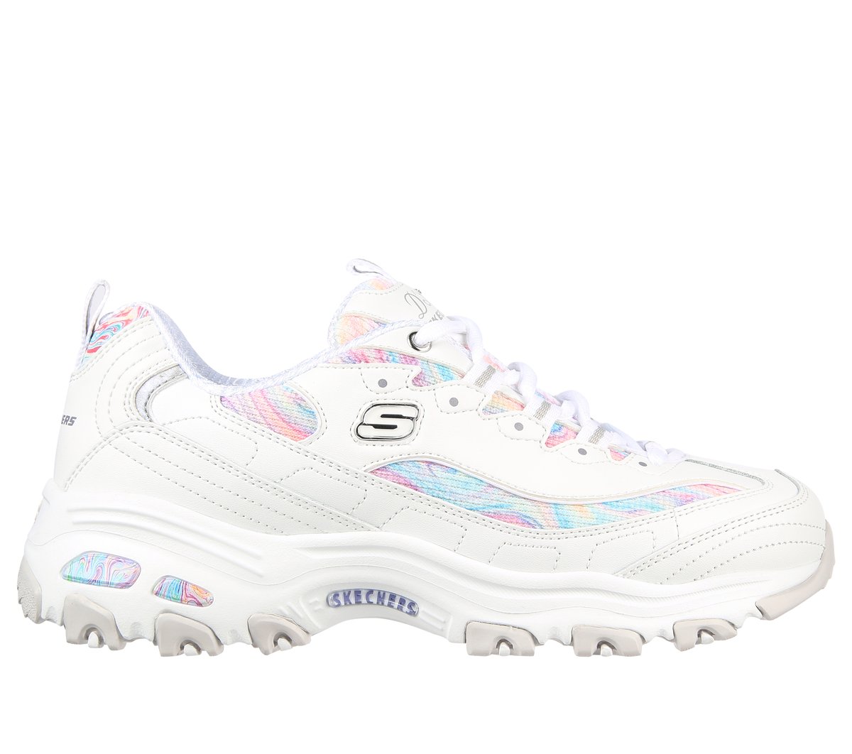 Skechers Women's D'Lites - Whimsical Dreams Sneaker in White - 149789