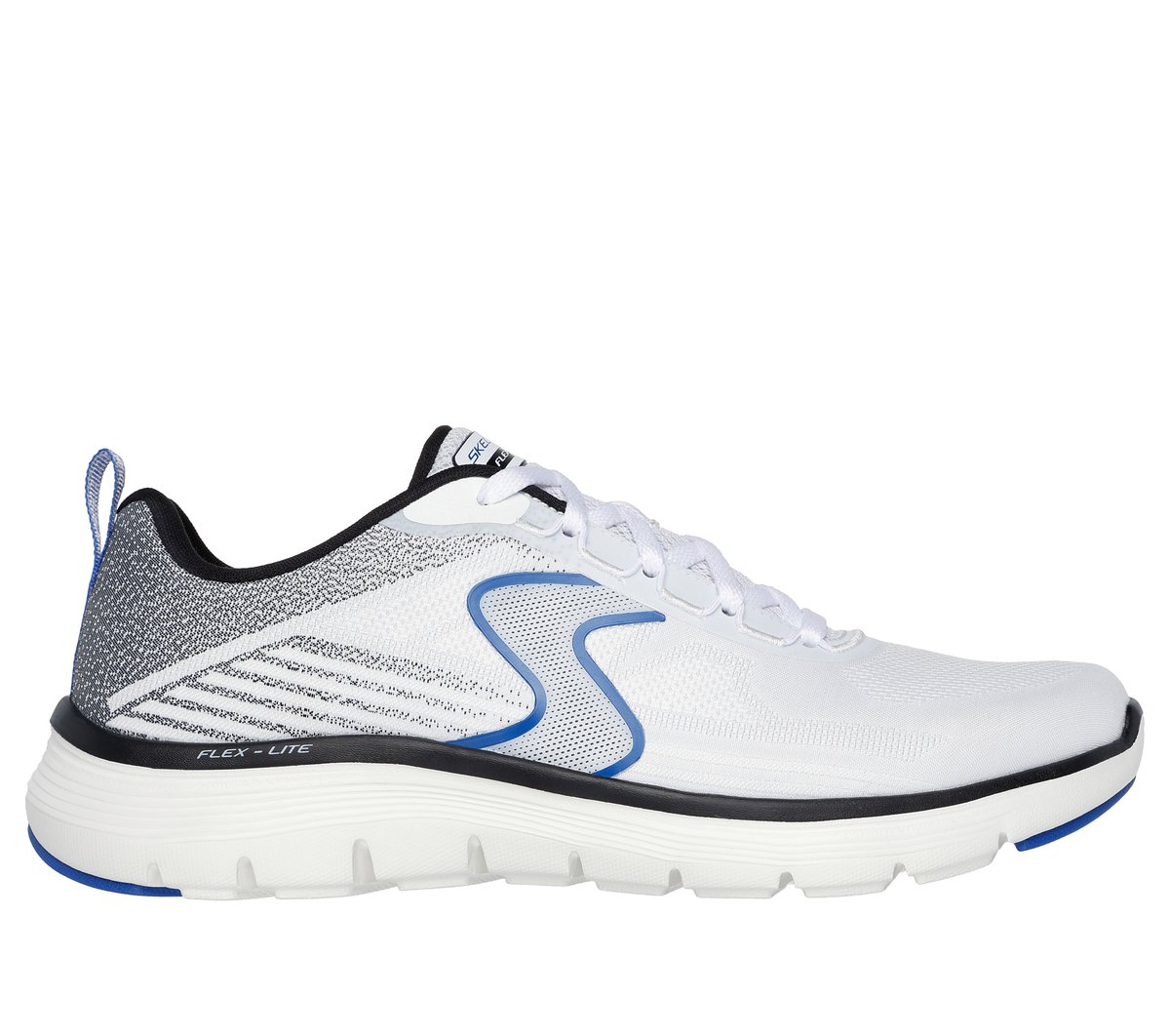 Skechers férfi Flex Advantage 5.0 - Spreelo Shoes cm FEHÉR / FEKETE / KIRÁLYI, Méret 41, Vegan, Mosógépben mosható
