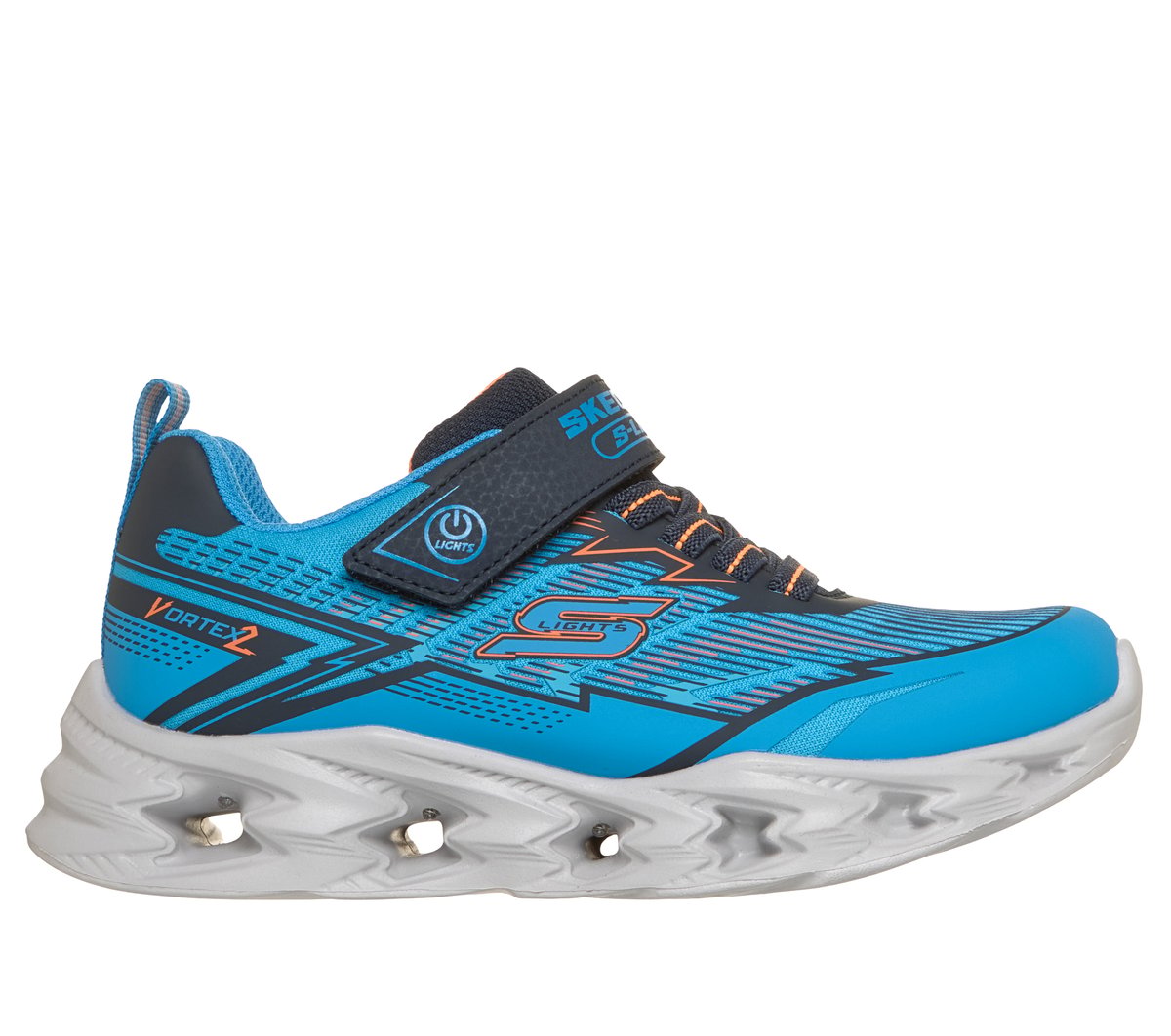 Skechers Boy's S-Lights: Vortex 2.0 -Veltrox Sneaker in Blue/Navy Blue - 400605L