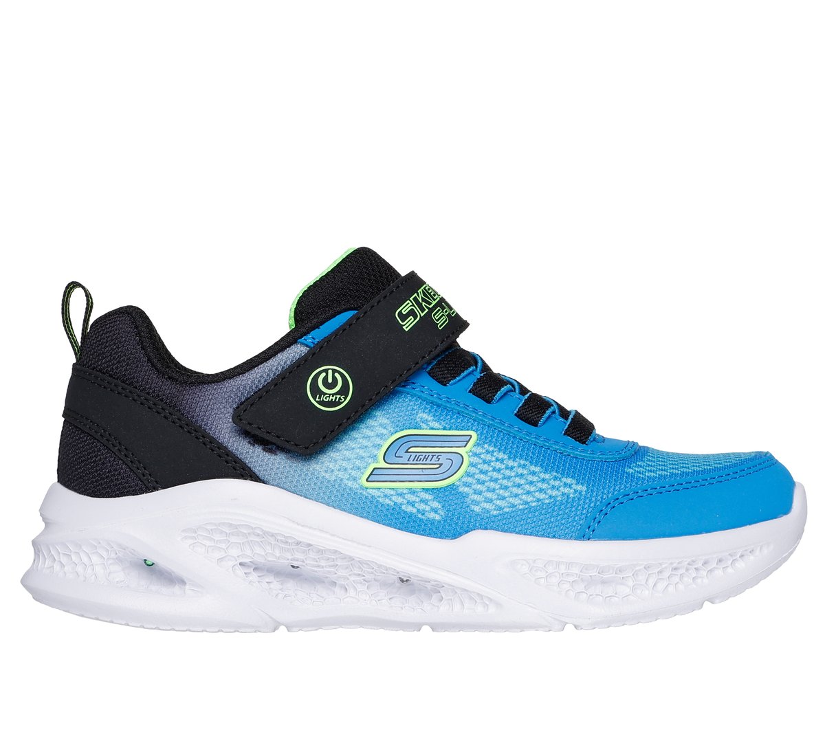 Skechers Jungen Meteor-Lights - Krendox Shoes in Schwarz/Blau, Größe 32