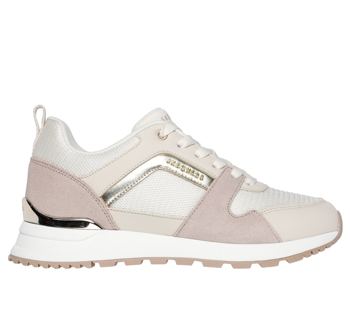 Skechers kobiety Runway - Posh Gal w Bialy/Srebrny, Rozmiar 38 Sneakersy
