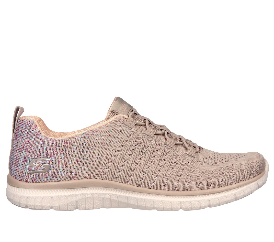 VIRTUE, TAUPE/PINK Footwear Lateral View