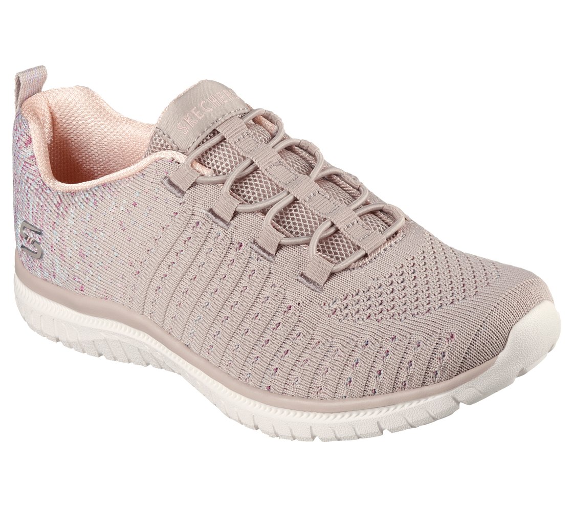VIRTUE, TAUPE/PINK Footwear Right View
