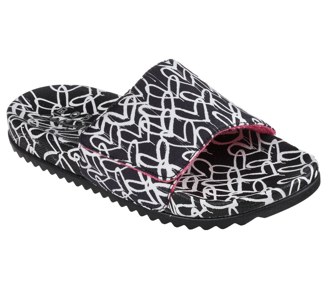 POP UPS 2-LOVE & SUMMER, BLACK/WHITE Footwear Right View