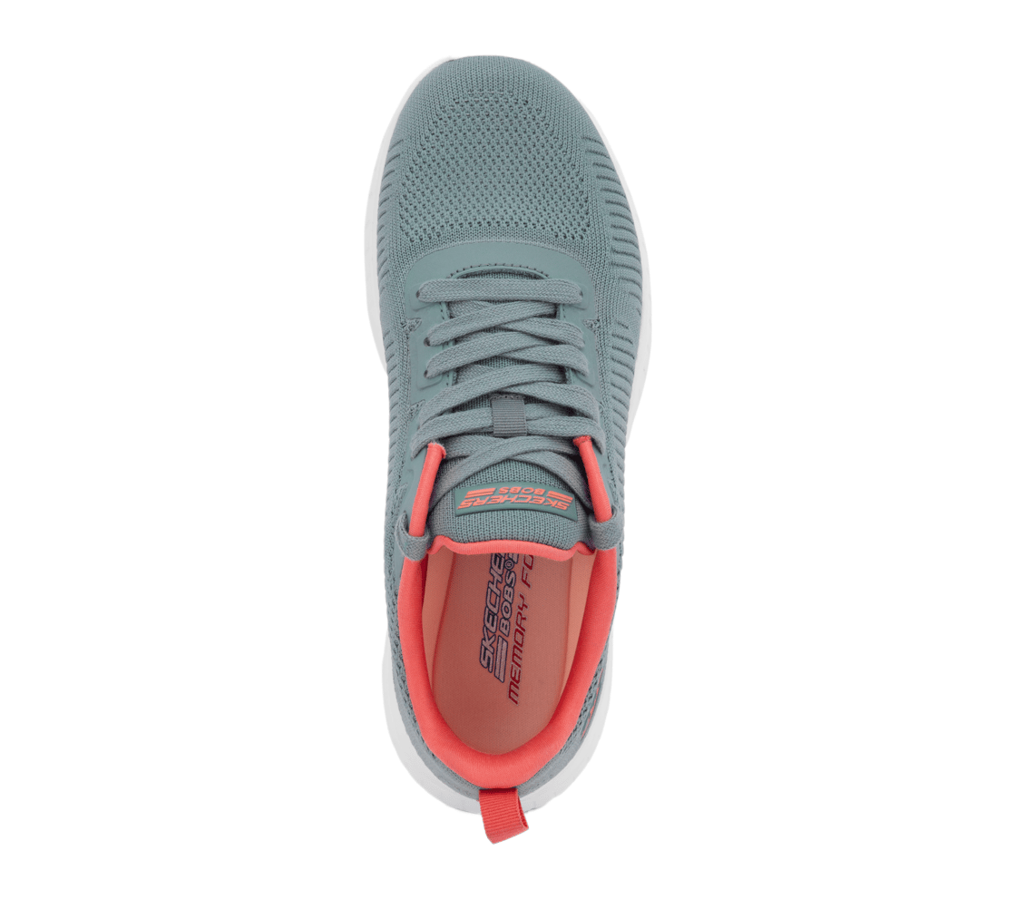 BOBS SQUAD CHAOS, BLUE/CORAL Footwear Top View