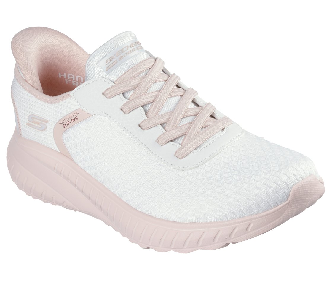 BOBS SQUAD CHAOS - STROKE OF LUCK, WHITE/PINK Footwear Right View