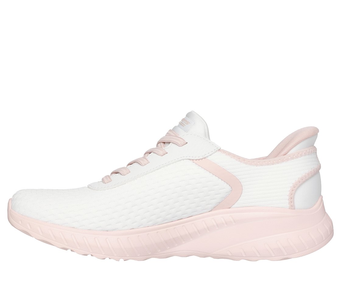 BOBS SQUAD CHAOS - STROKE OF LUCK, WHITE/PINK Footwear Left View