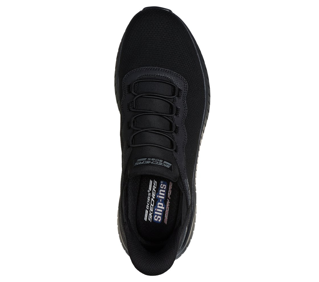 SKECHERS SLIP-INS: BOBS SPORT SQUAD CHAOS- Daily Hype, BBLACK Footwear Top View