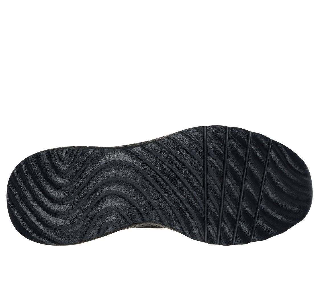 SKECHERS SLIP-INS: BOBS SPORT SQUAD CHAOS- Daily Hype, BBLACK Footwear Bottom View