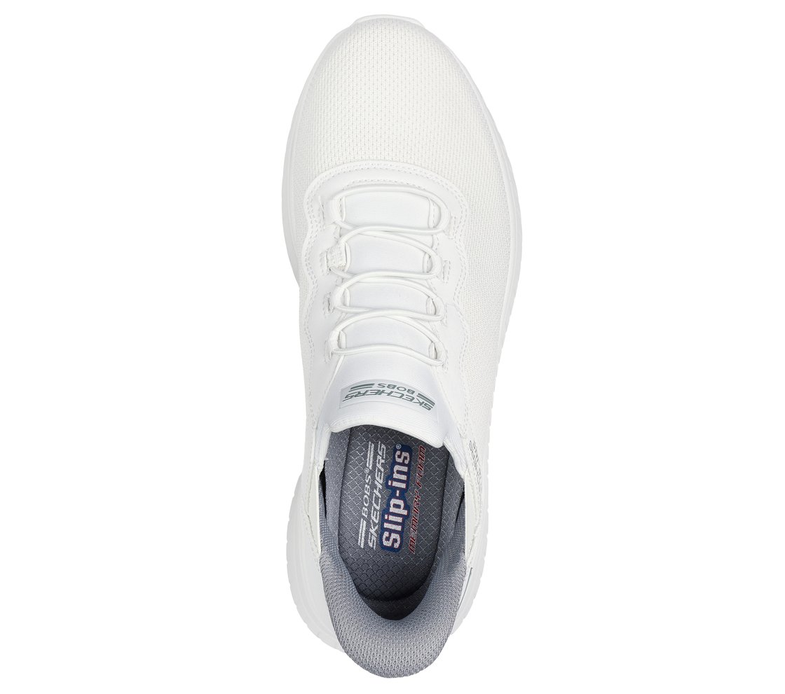 SKECHERS SLIP-INS: BOBS SPORT SQUAD CHAOS- Daily Hype, OFF WHITE Footwear Top View