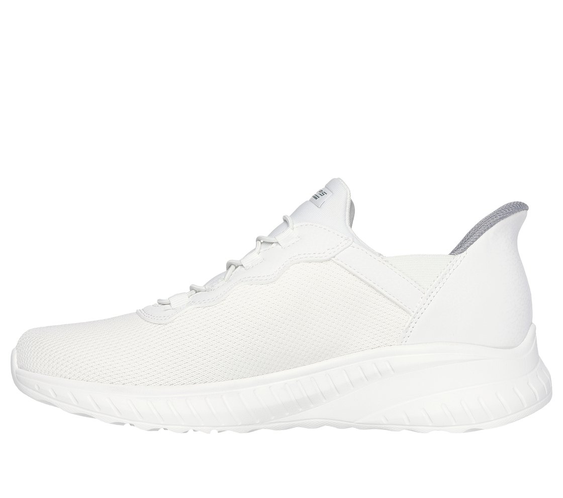 SKECHERS SLIP-INS: BOBS SPORT SQUAD CHAOS- Daily Hype, OFF WHITE Footwear Left View