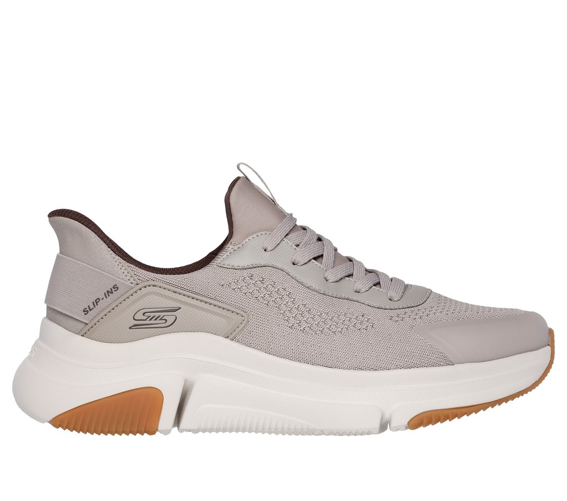 BOBS SPARROW FLEX-STEADY EDGE, TAUPE Footwear Lateral View