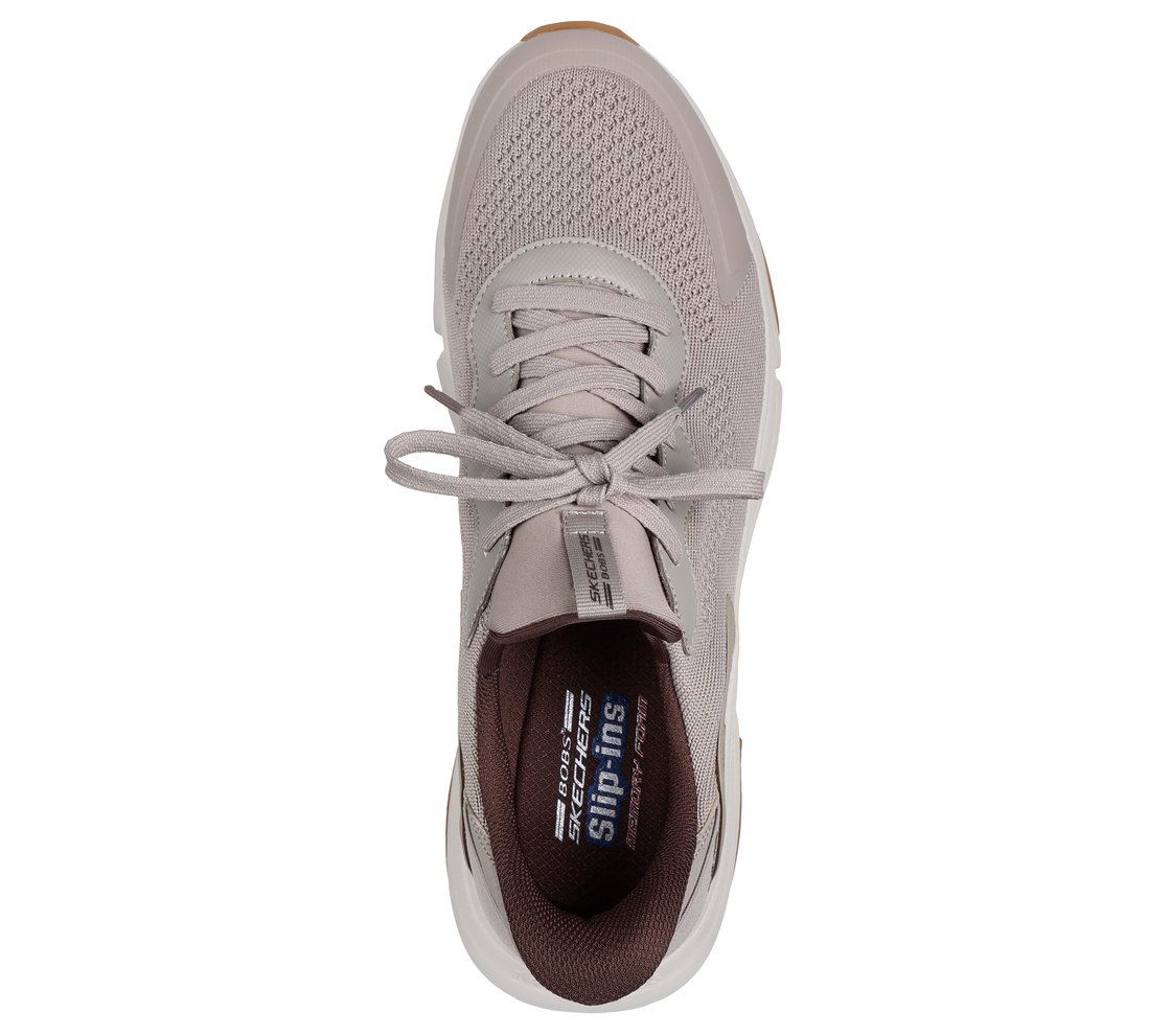 BOBS SPARROW FLEX-STEADY EDGE, TAUPE Footwear Top View