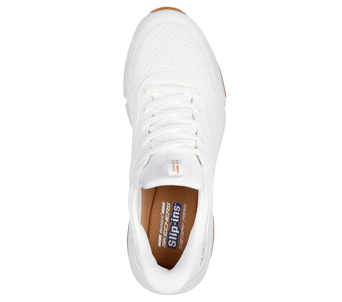 BOBS SPARROW FLEX-STEADY EDGE, WWWHITE Footwear Top View