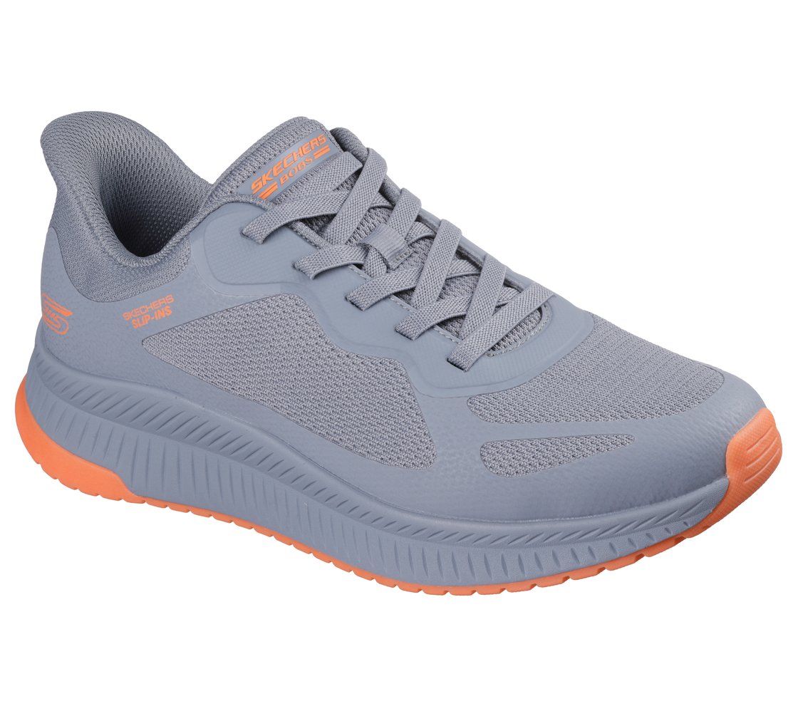 BOBS SQUAD 4, GRAY/ORANGE Footwear Right View