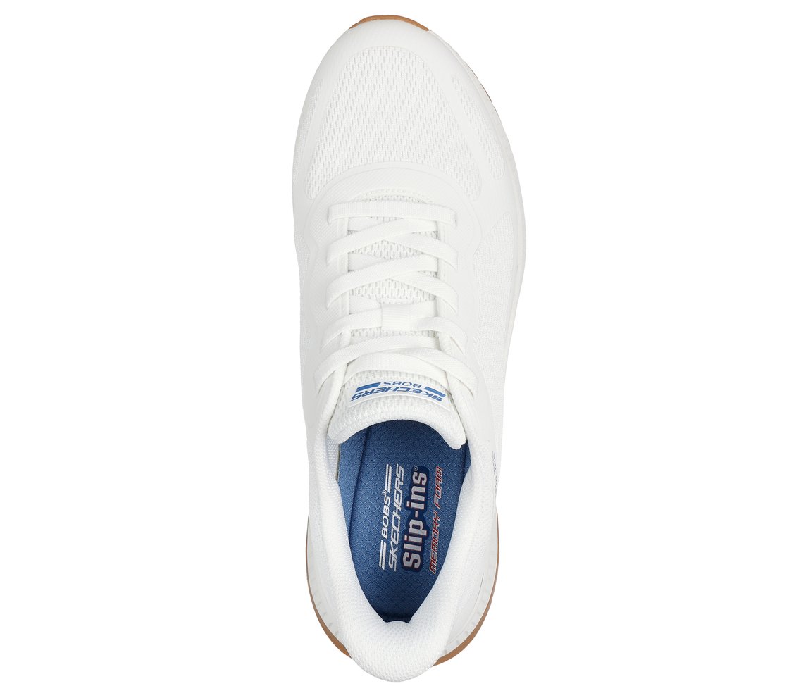 BOBS SQUAD 4, WHITE Footwear Top View