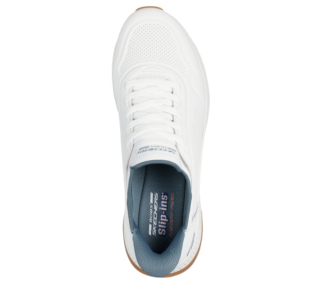BOBS SQUAD 4 - DIRECT STEP, WHITE Footwear Top View