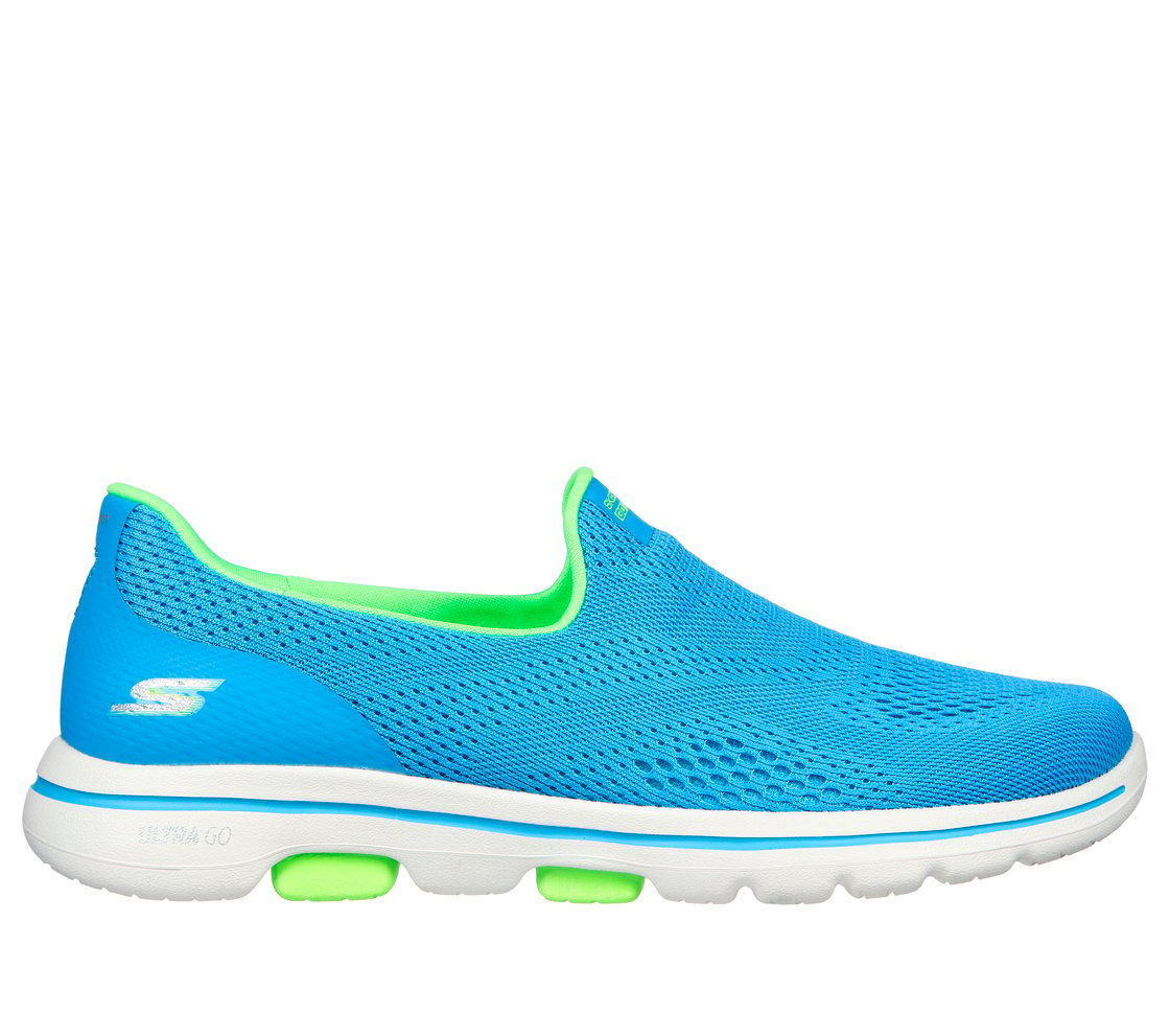 GO WALK 5, TURQUOISE/LIME Footwear Lateral View