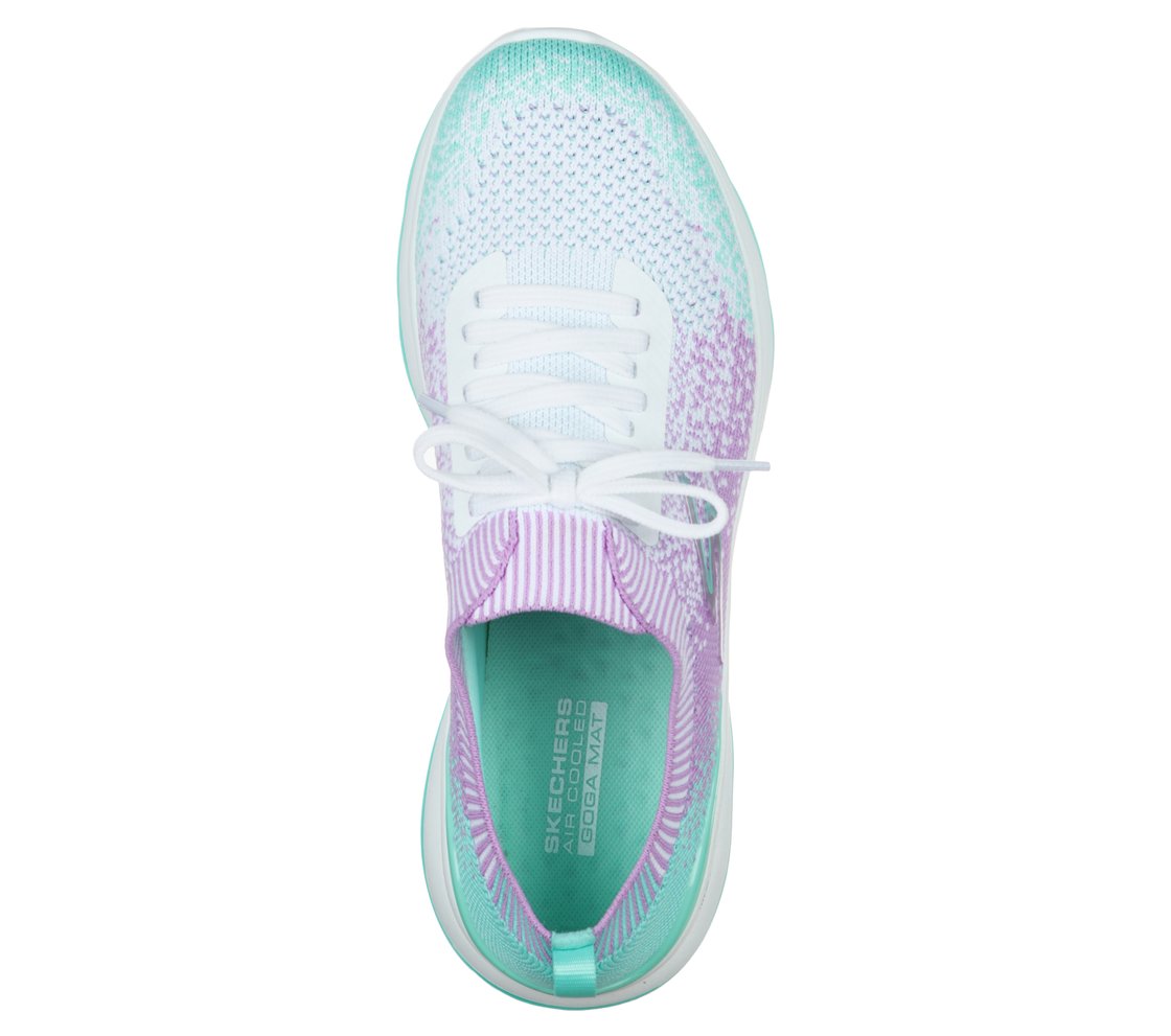 GO WALK STRETCH FIT, WHITE/MULTI Footwear Top View
