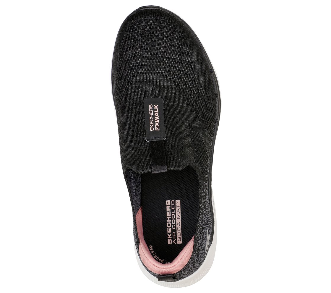 GO WALK 6 - GLIMMERING, BLACK/PINK Footwear Top View