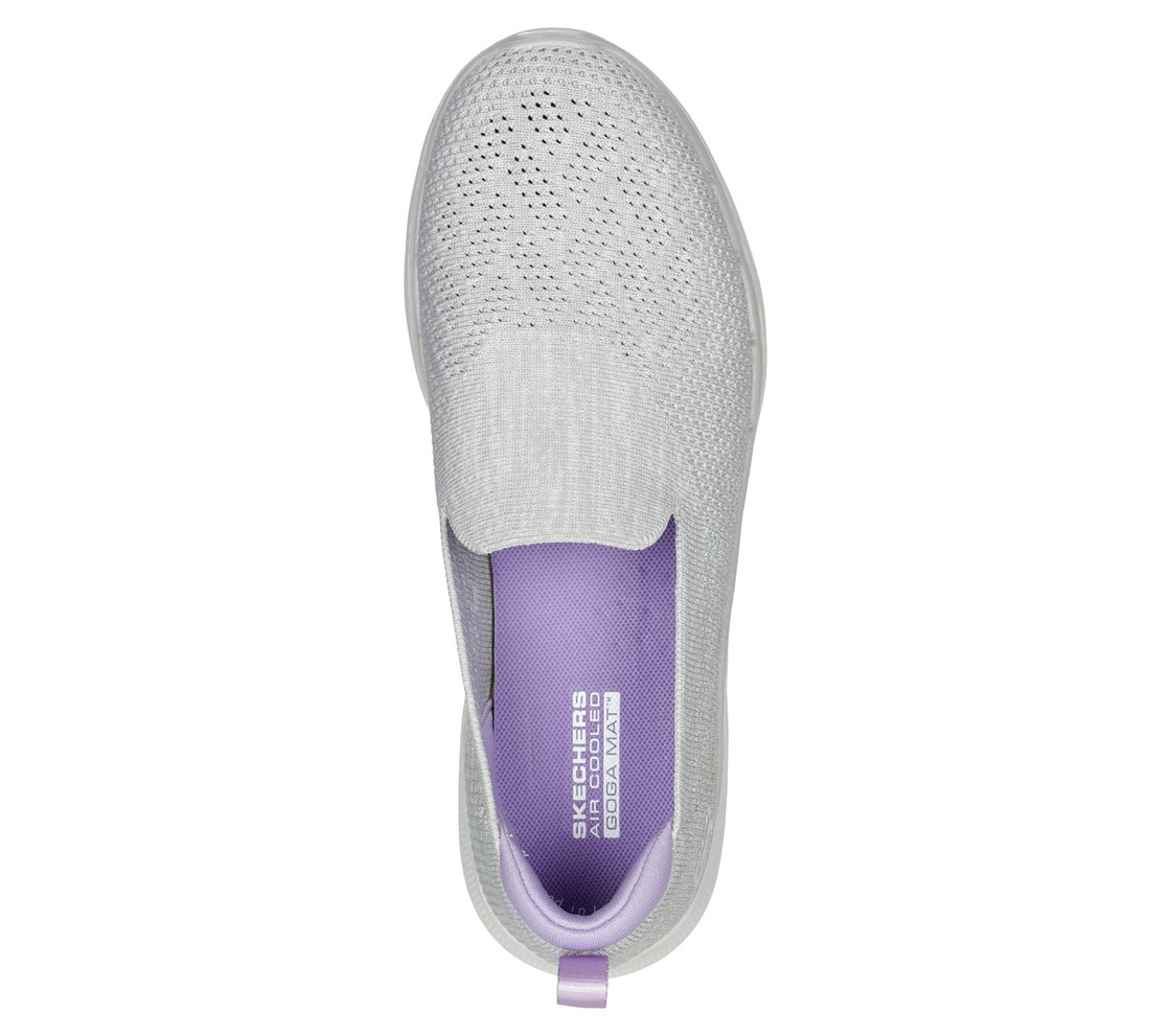 GO WALK 6 - VALERIE, GREY/LAVENDER Footwear Top View