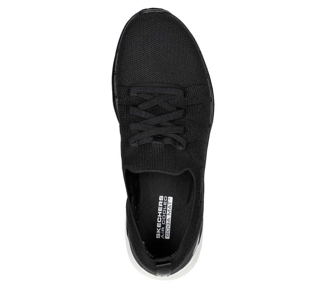 Skechers Black Go Walk 6 Pristine Sunset Womens Lace Up Shoes