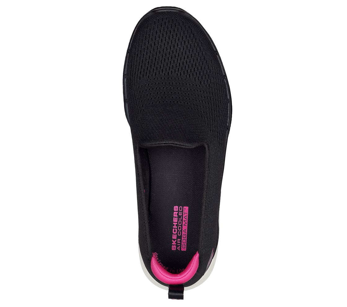 GO WALK 6 - OCEAN SPLASH, BLACK/HOT PINK Footwear Top View