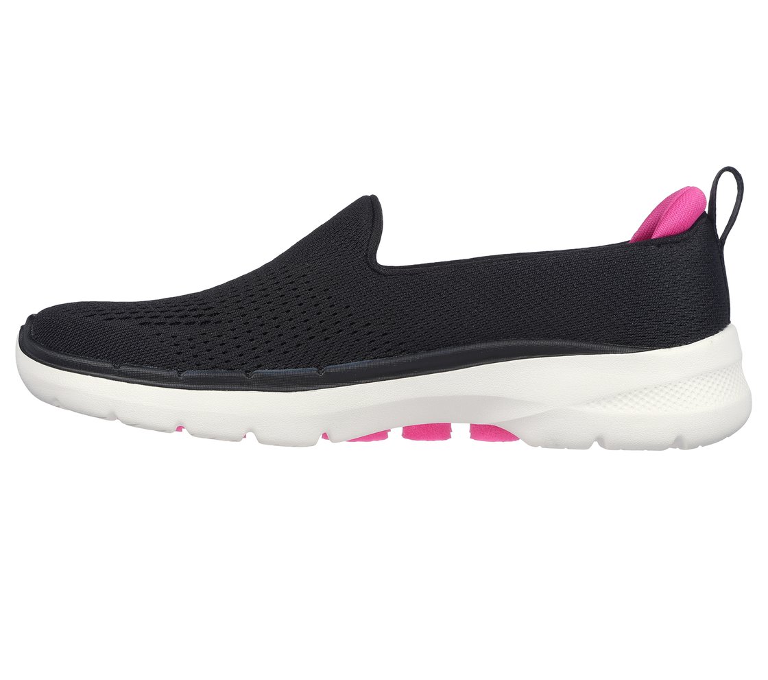 GO WALK 6 - OCEAN SPLASH, BLACK/HOT PINK Footwear Left View