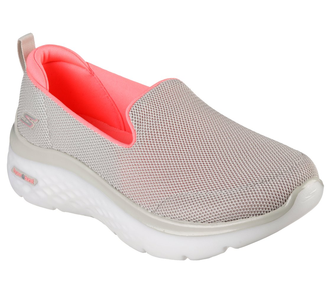GO WALK HYPER BURST-EXTREME O, TAUPE/CORAL Footwear Right View