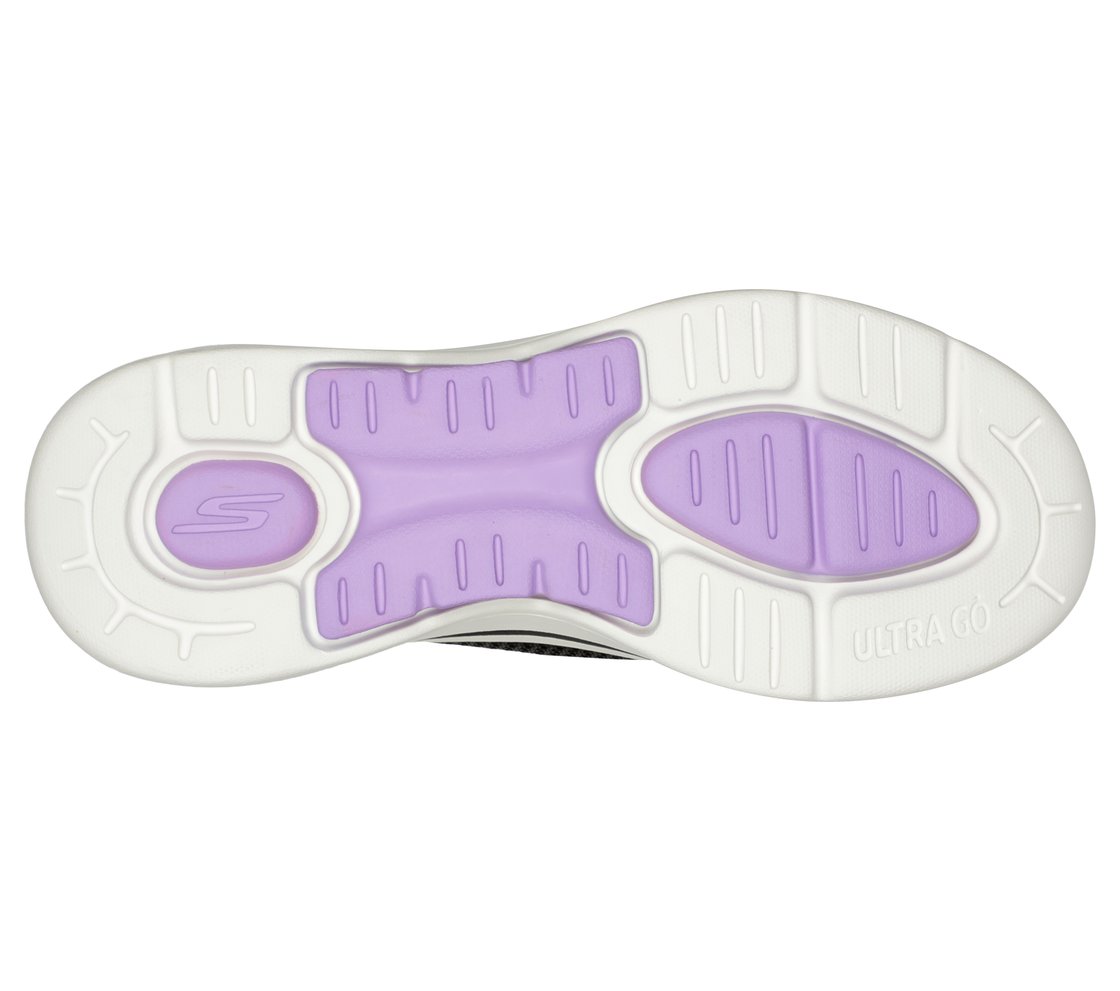 GO WARK ARCH FIT - HAZEL, BLACK/LAVENDER Footwear Bottom View
