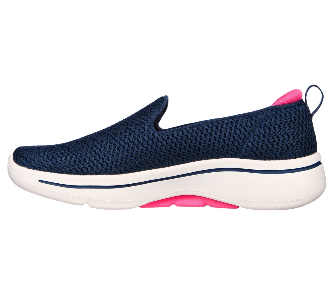 GO WARK ARCH FIT - HAZEL, NAVY/HOT PINK Footwear Left View