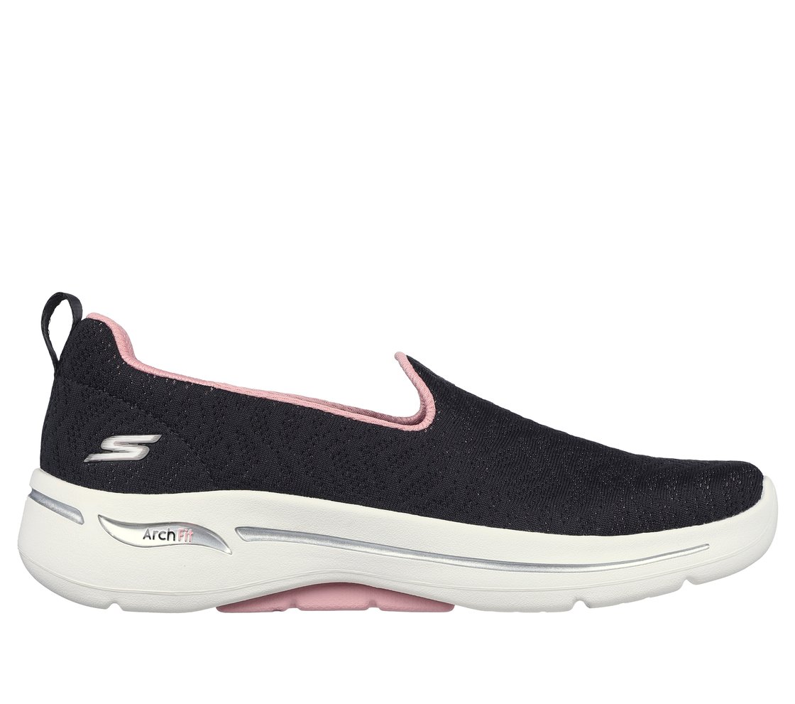 GO WALK ARCH FIT - OCEAN REEF, BLACK/PINK Footwear Lateral View