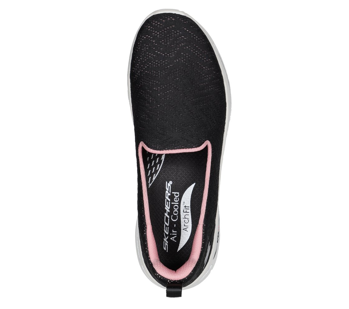 GO WALK ARCH FIT - OCEAN REEF, BLACK/PINK Footwear Top View