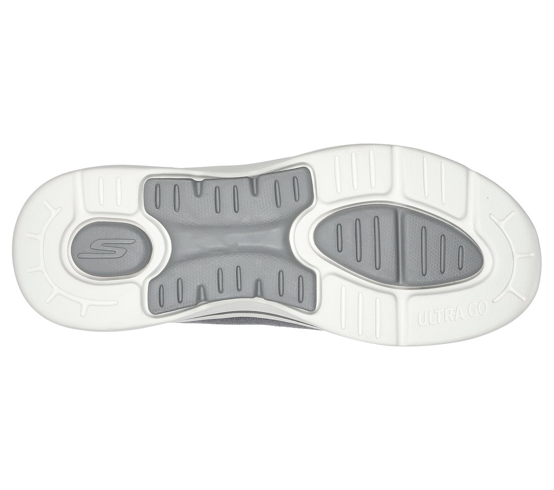 GO WALK ARCH FIT, GREY/AQUA Footwear Bottom View