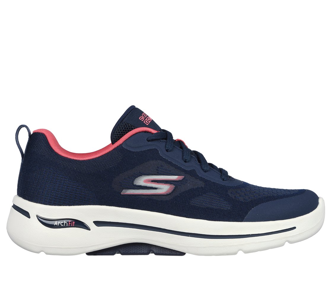 GO WALK ARCH FIT, NAVY/CORAL Footwear Lateral View