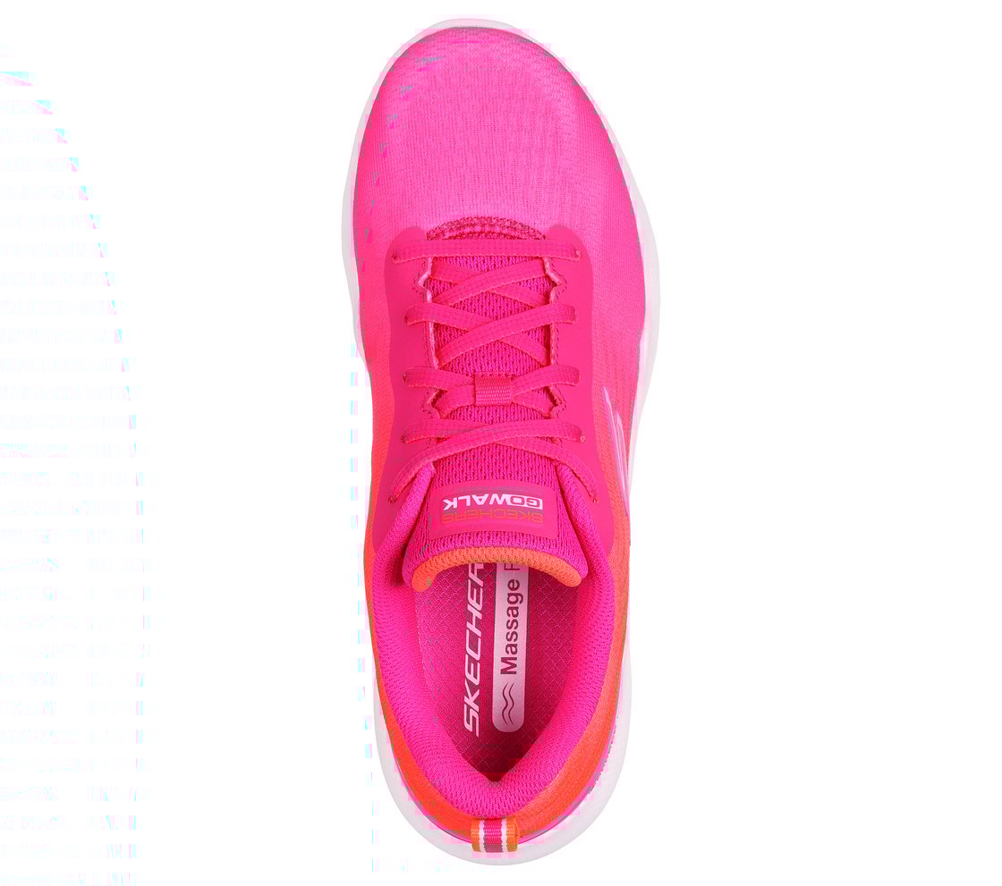 GO WALK MASSAGE FIT, PINK/ORANGE Footwear Top View