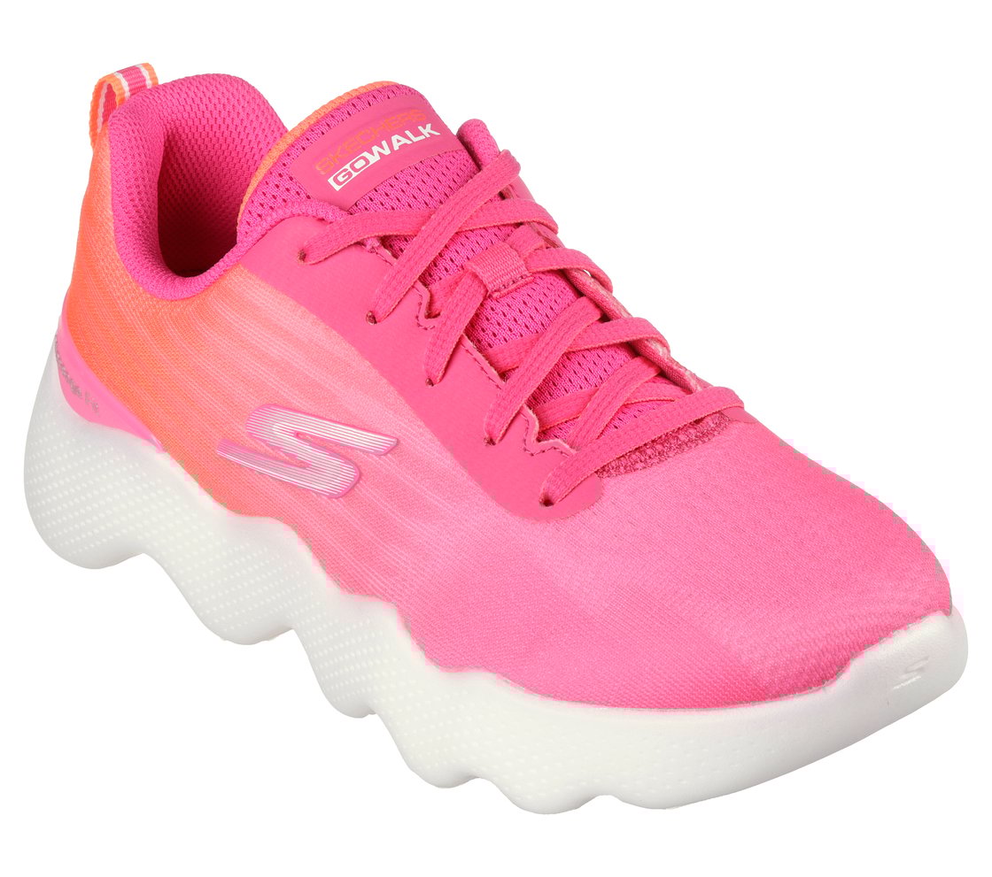 GO WALK MASSAGE FIT, PINK/ORANGE Footwear Right View