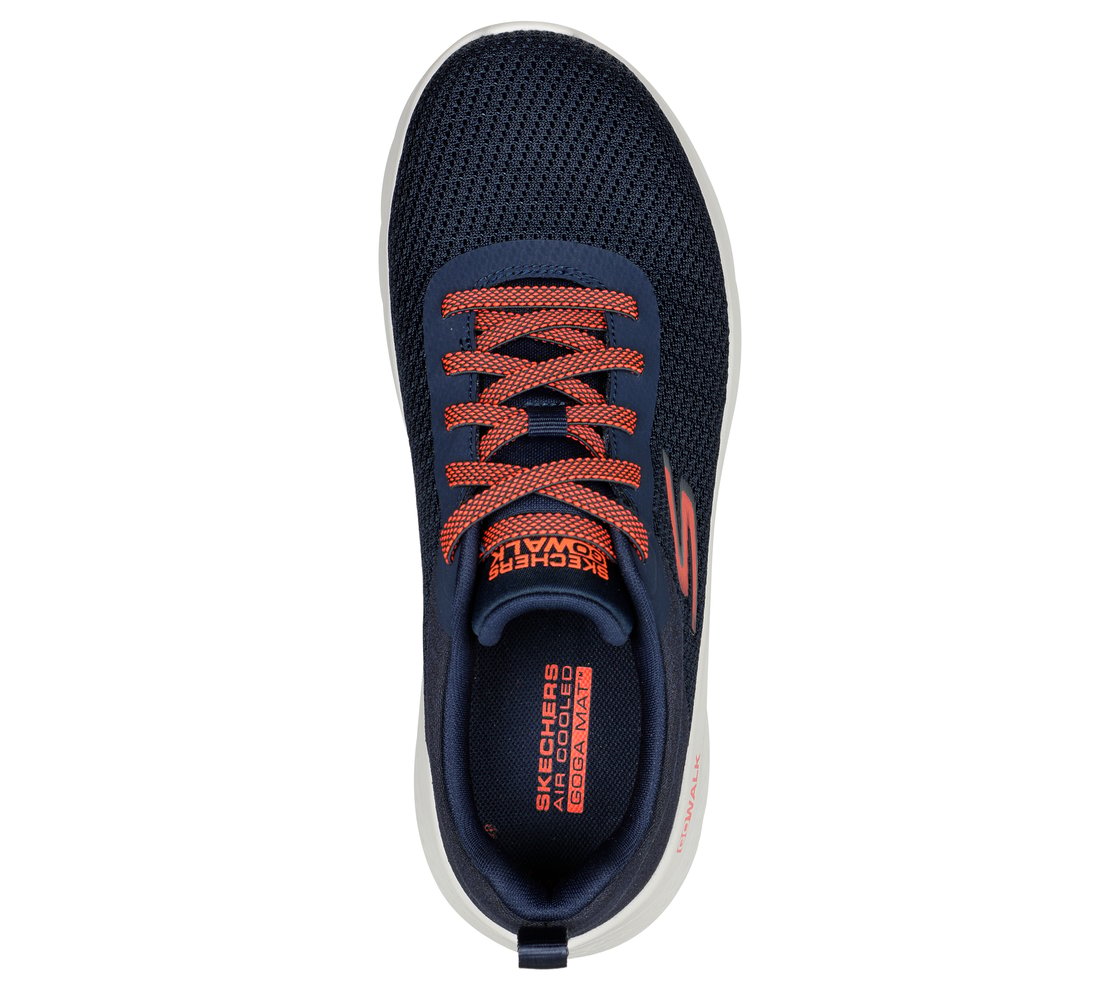 GO WALK FLEX, NAVY/CORAL Footwear Top View