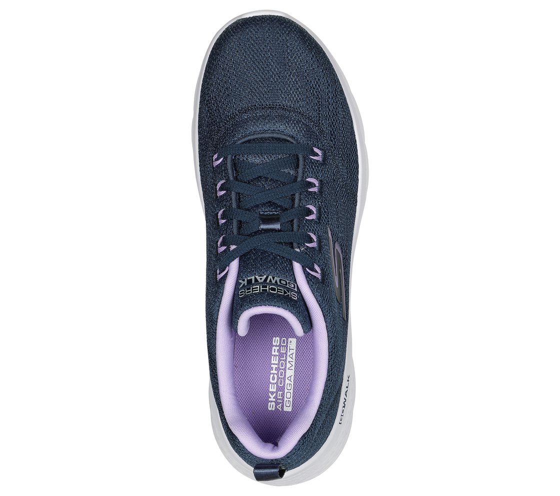 GO WALK FLEX - STRIKING LOOK, NAVY/LAVENDER Footwear Top View