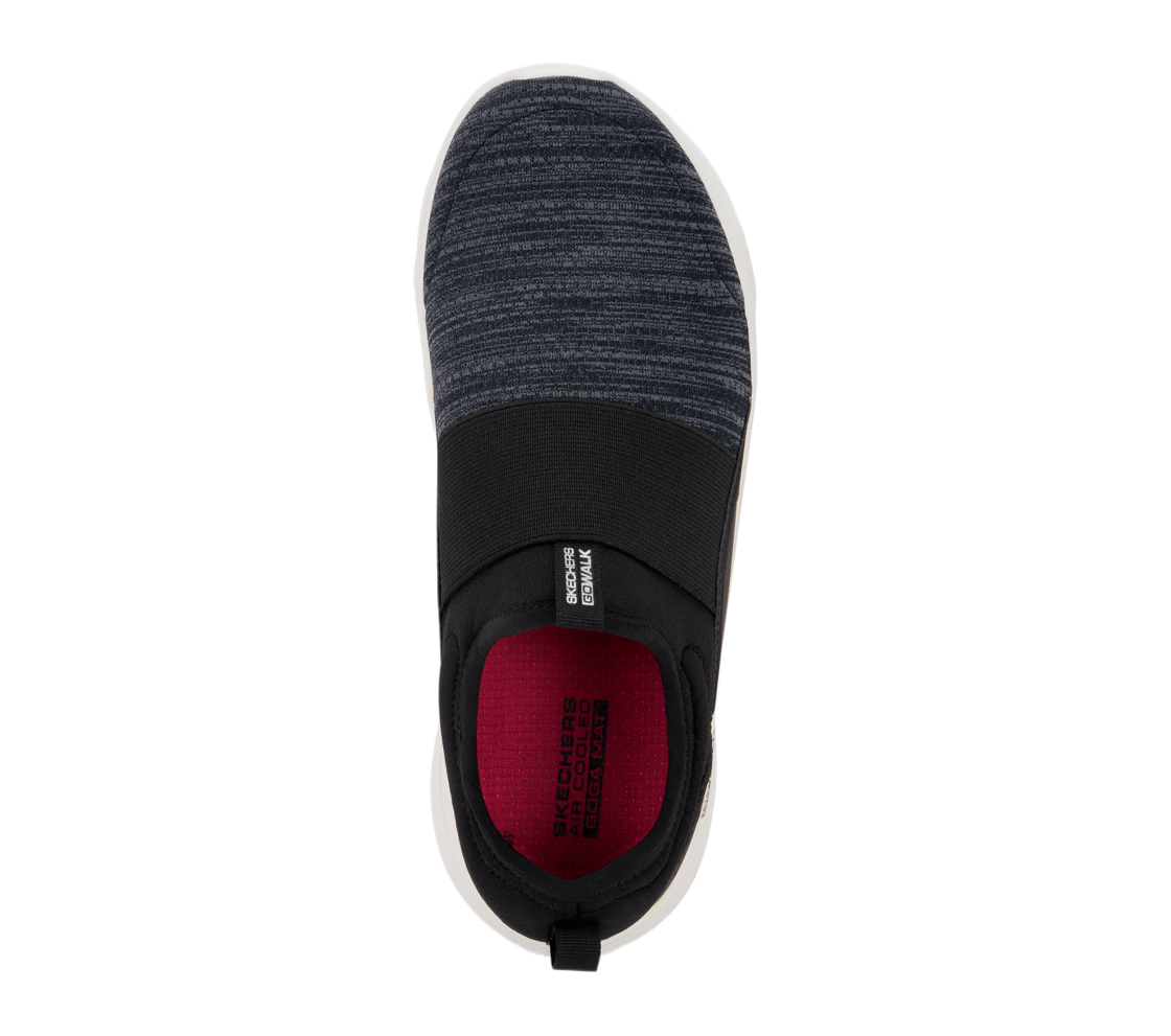 GO WALK FLEX, BLACK/WHITE Footwear Top View