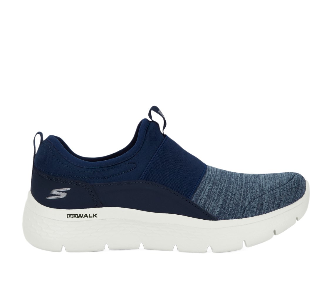 GO WALK FLEX, NAVY/WHITE Footwear Lateral View