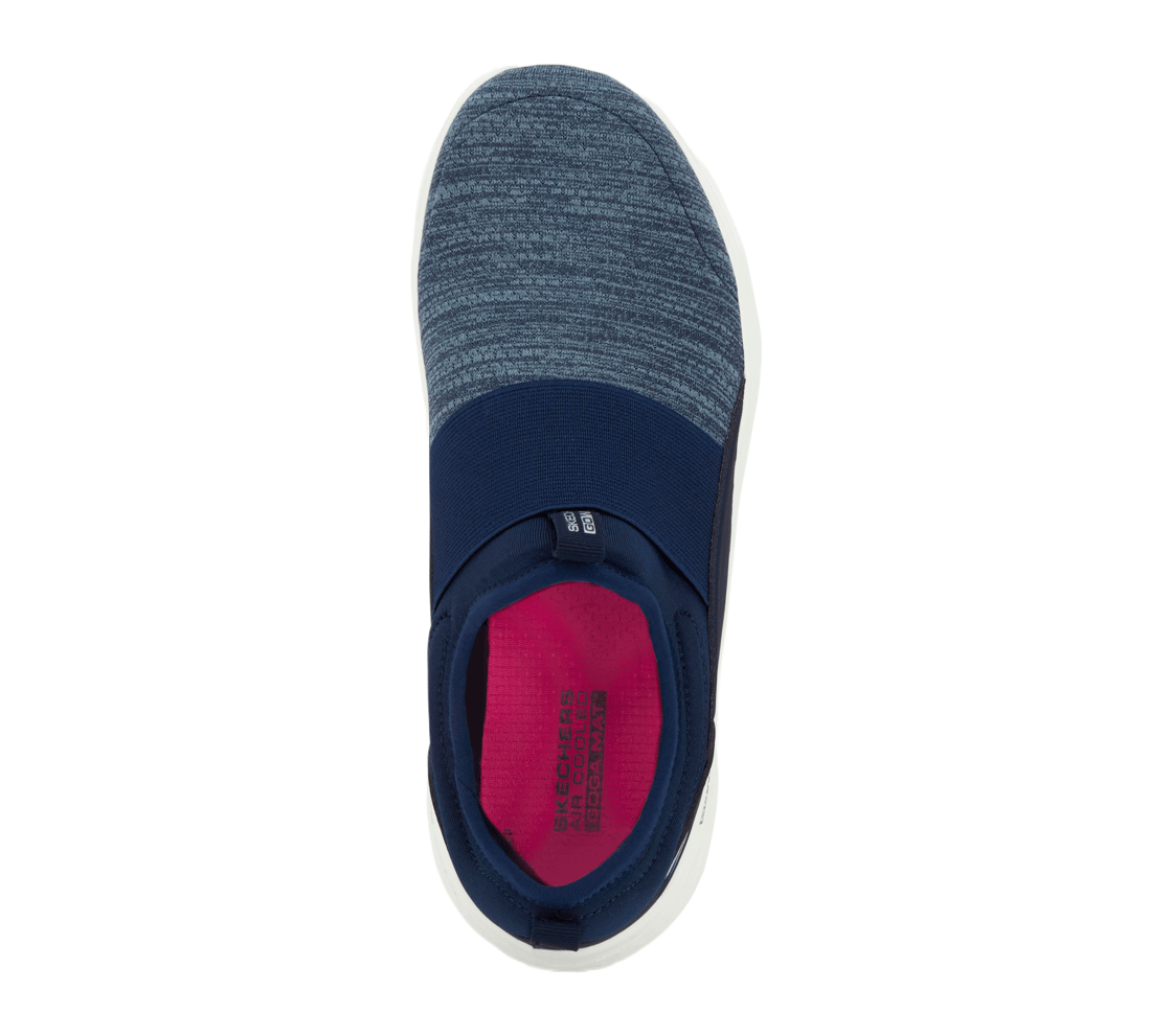 GO WALK FLEX, NAVY/WHITE Footwear Top View