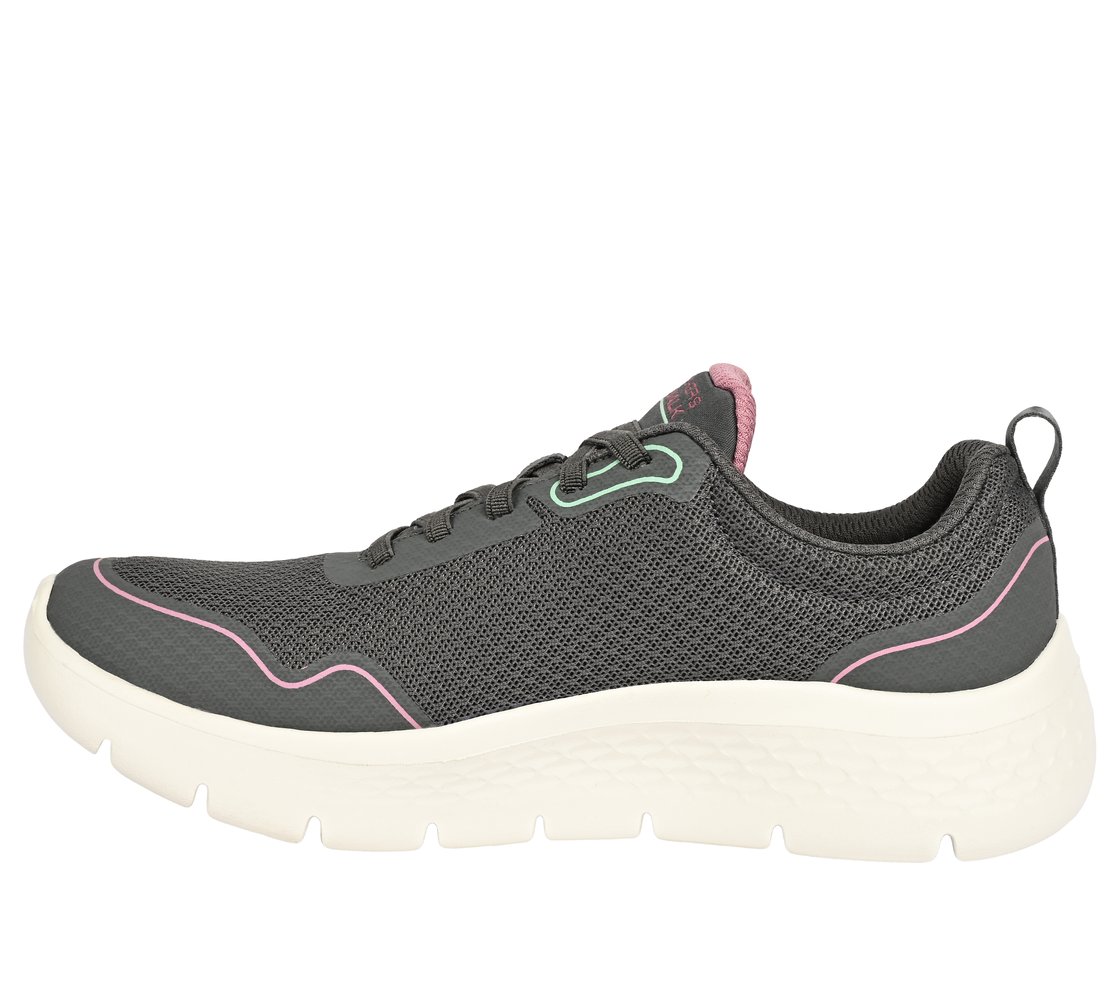 GO WALK FLEX, CHARCOAL/PURPLE Footwear Left View