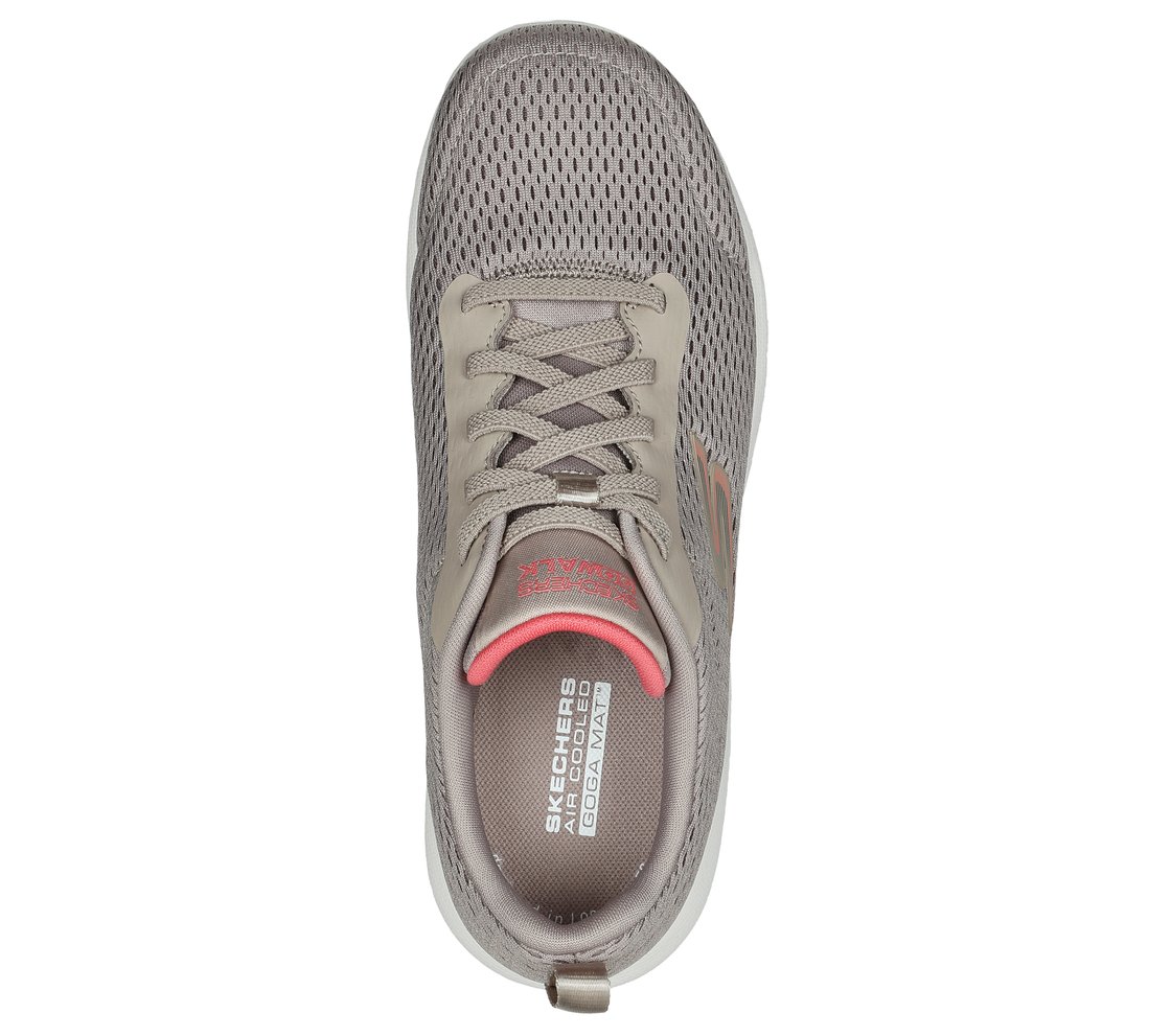 GO WALK TRAVEL - FUN JOURNEY, TAUPE/CORAL Footwear Top View