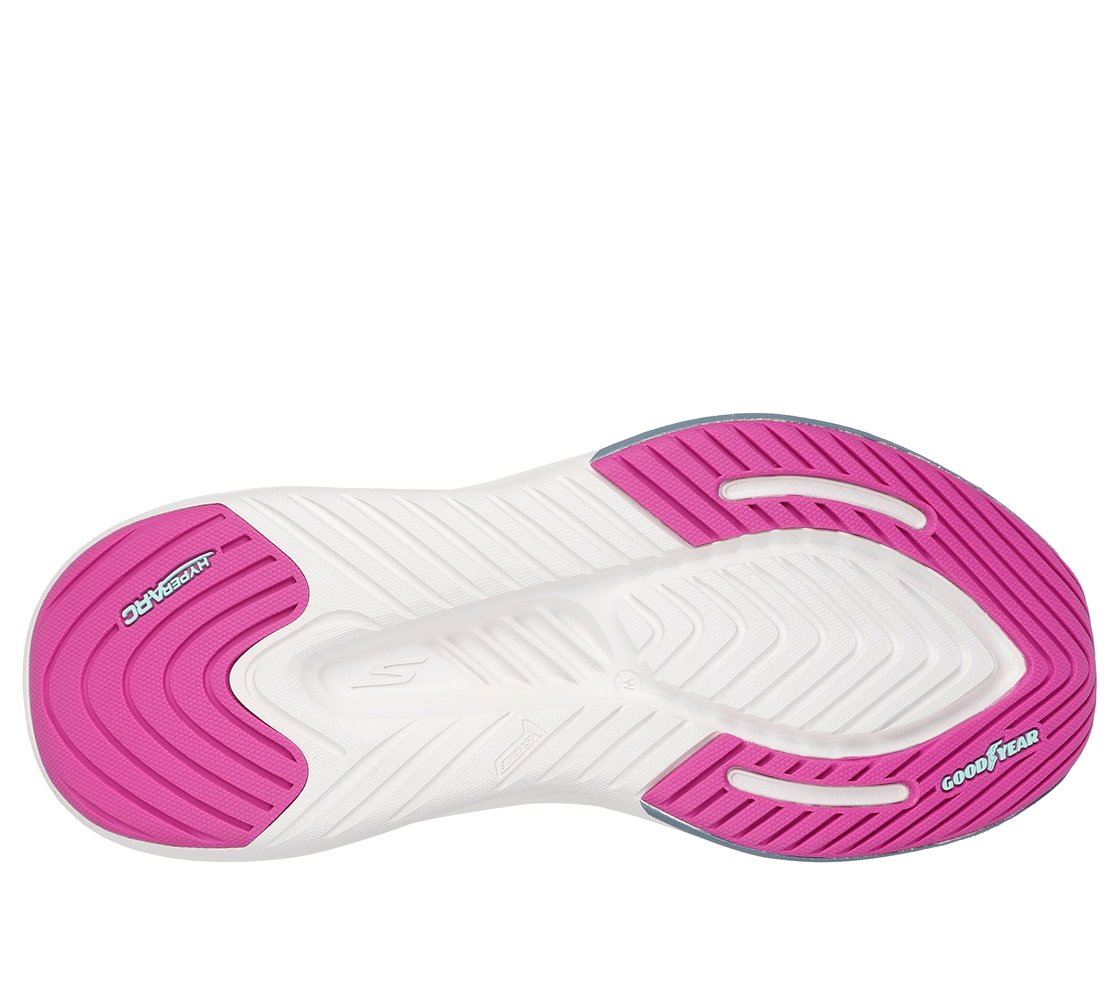 GO WALK MAX WALKER - SALLY, CHARCOAL/PURPLE Footwear Bottom View