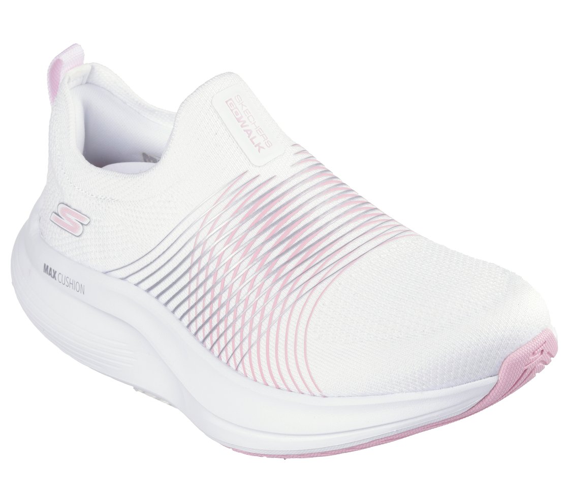 GO WALK MAX WALKER - SALLY, WHITE/PINK Footwear Right View
