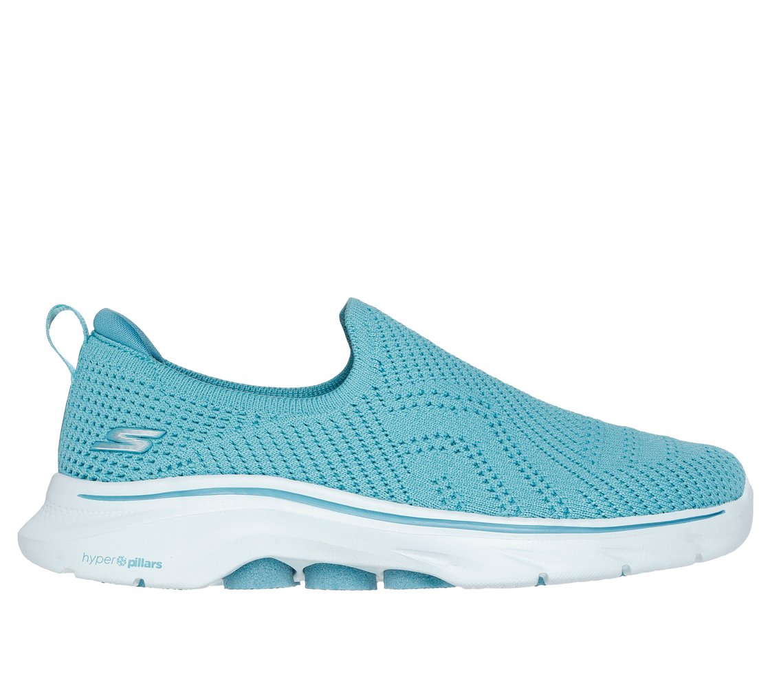 GO WALK 7 - AMINA, AQUA Footwear Lateral View