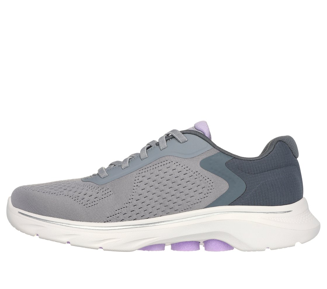GO WALK 7 - COSMIC WAVES, GREY/LAVENDER Footwear Left View