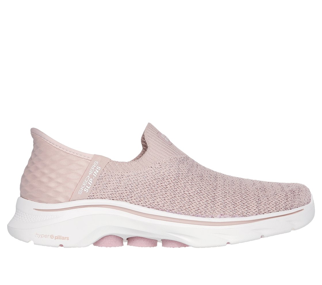 SKECHERS SLIP-INS: GO WALK 7 - SPRINGTIME, LT.PINK Footwear Lateral View