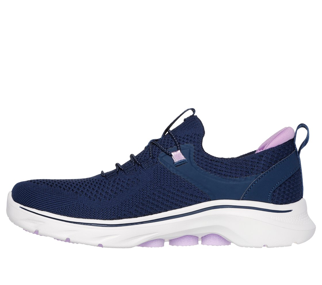 GO WALK 7 - ABIE, NAVY/LAVENDER Footwear Left View